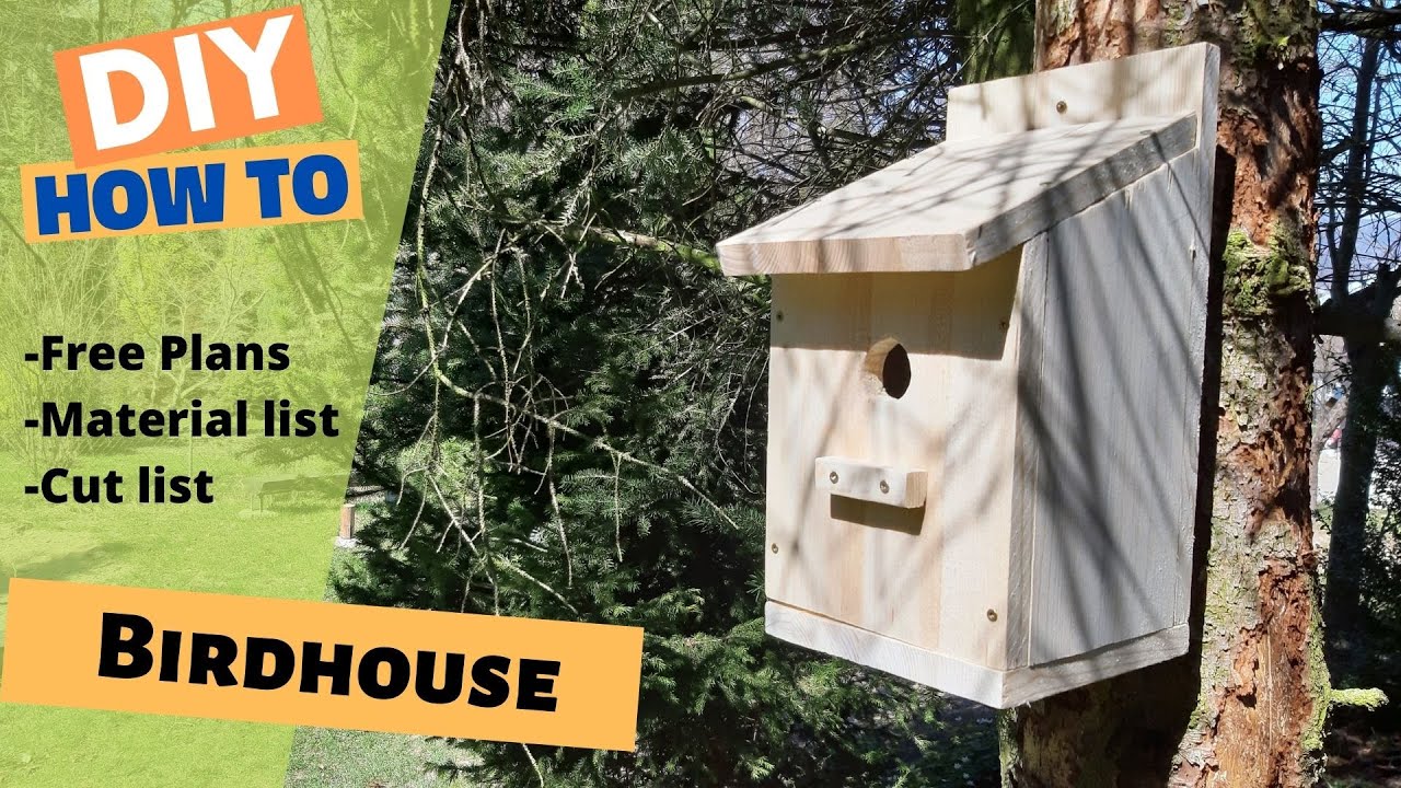 EASY DIY Bird House Plan ( Chickadee / Tit ) | Build a Wooden Birdhouse Under $5 + FREE Plans
