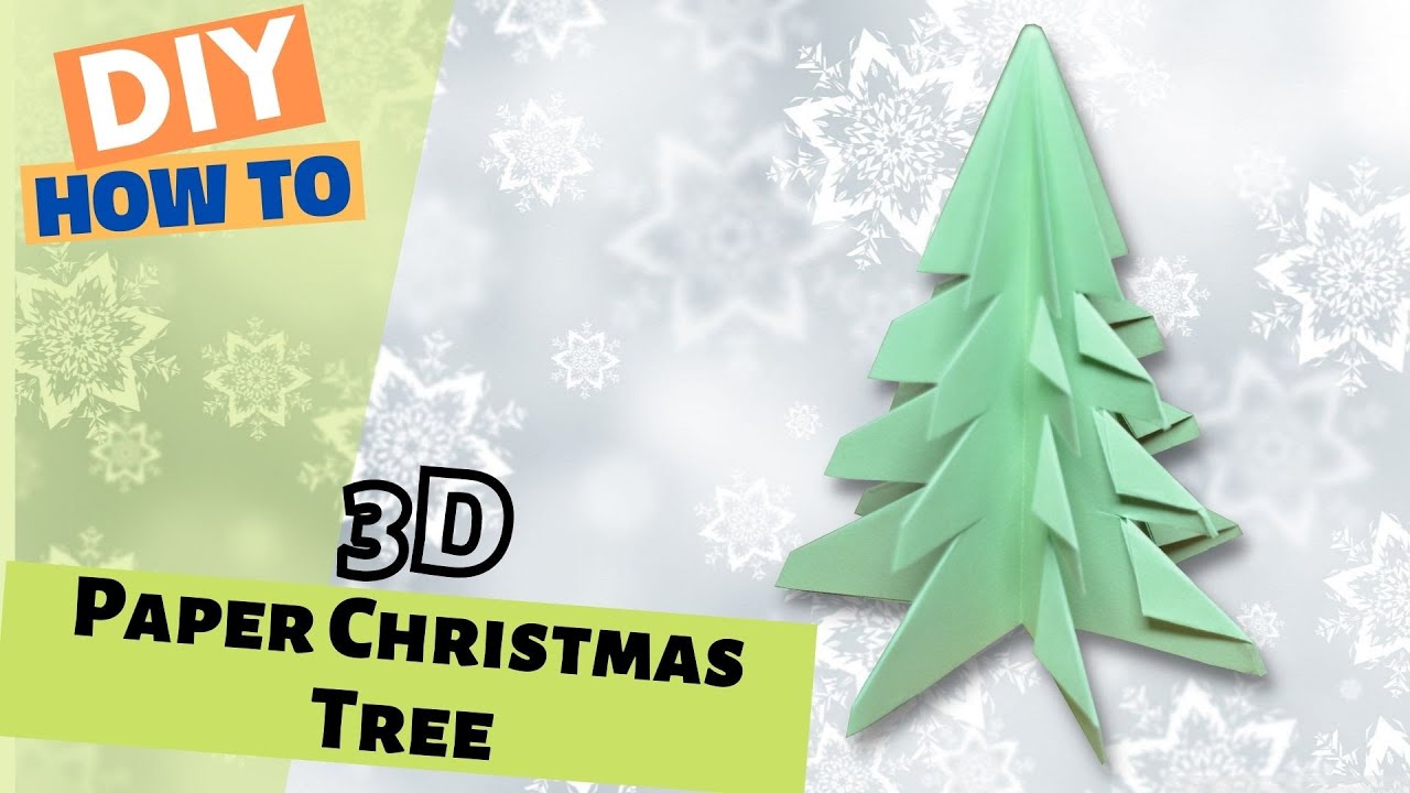 EASY 3D Paper Christmas Tree DIY | Simple Origami Xmas Decoration for Kids!