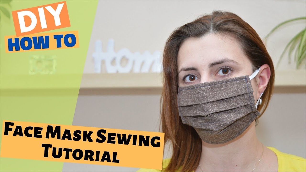 EASY Pleated Fabric Face Mask DIY (10-Minute Sewing Tutorial & Pattern)