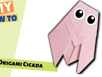How to Make an EASY Origami Cicada (Traditional Paper Bug) | Fast 3-Minute Fold + FREE PDF Pattern