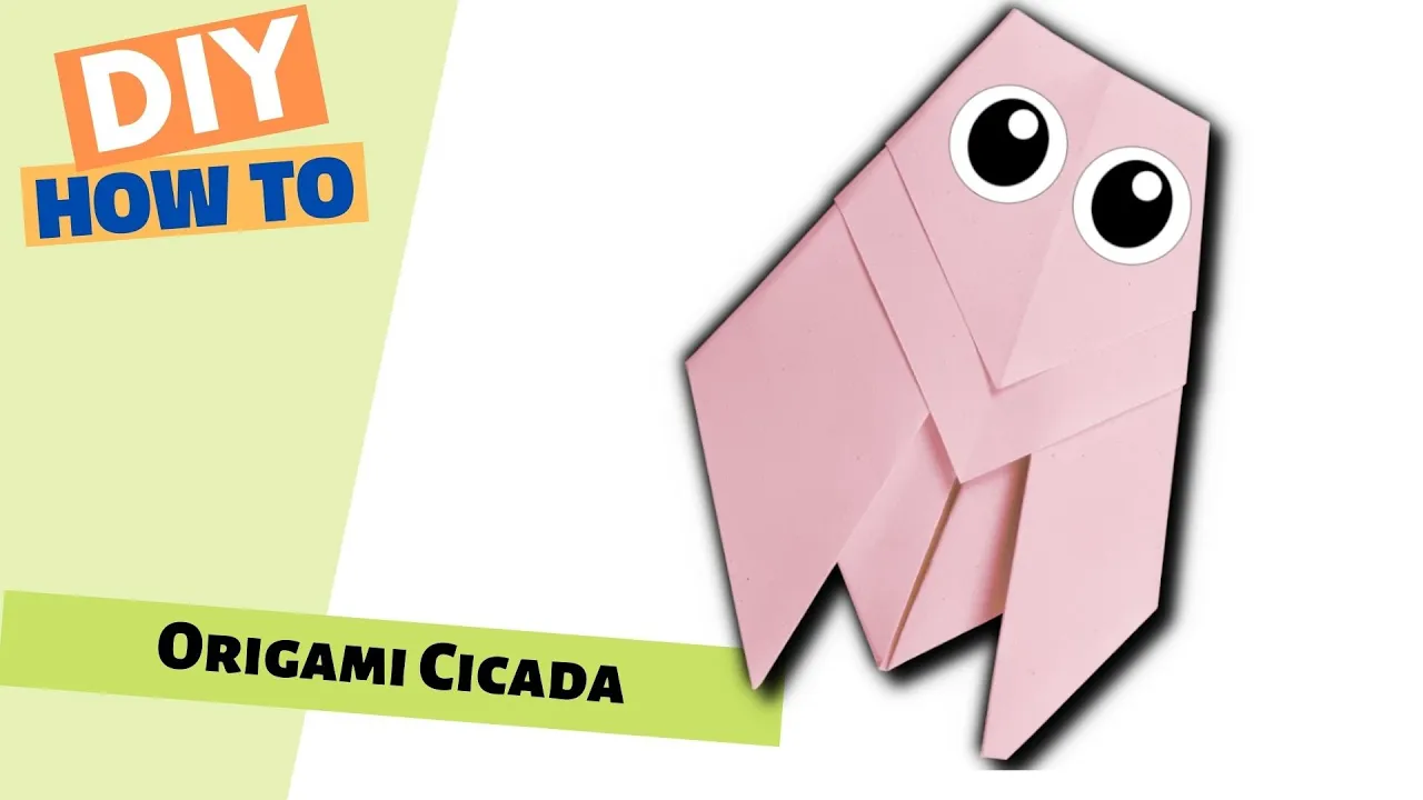 How to Make an EASY Origami Cicada (Traditional Paper Bug) | Fast 3-Minute Fold + FREE PDF Pattern