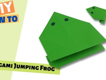 EASY Origami JUMPING Frog That FLIPS! | FAST 3-Min Paper Frog Fold + FREE PDF Diagram