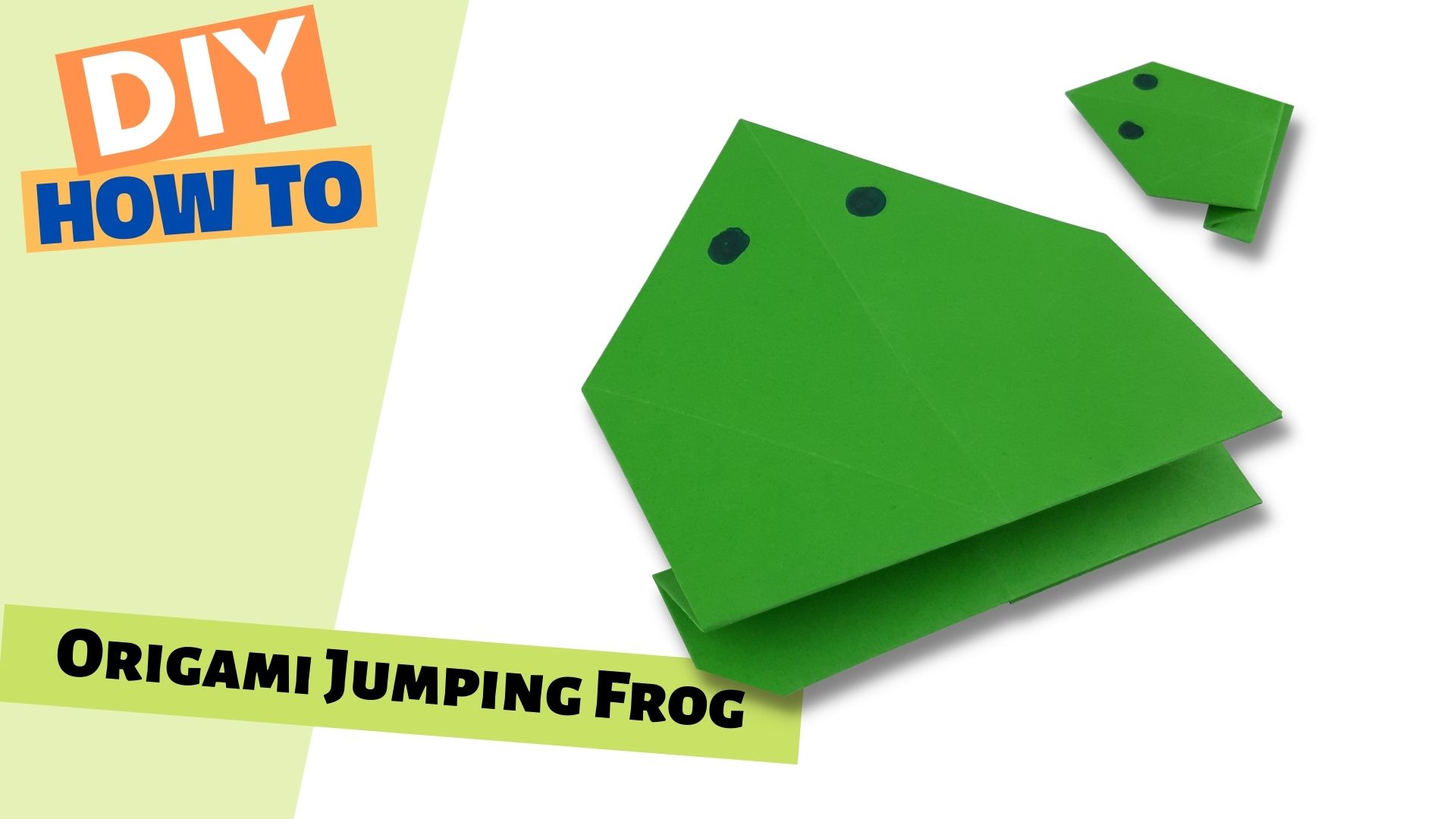 EASY Origami JUMPING Frog That FLIPS! | FAST 3-Min Paper Frog Fold + FREE PDF Diagram