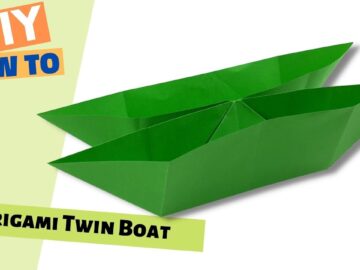 How to Make an Origami TWIN Boat That FLOATS! | FAST 3-Min Paper Boat Fold + FREE PDF Pattern