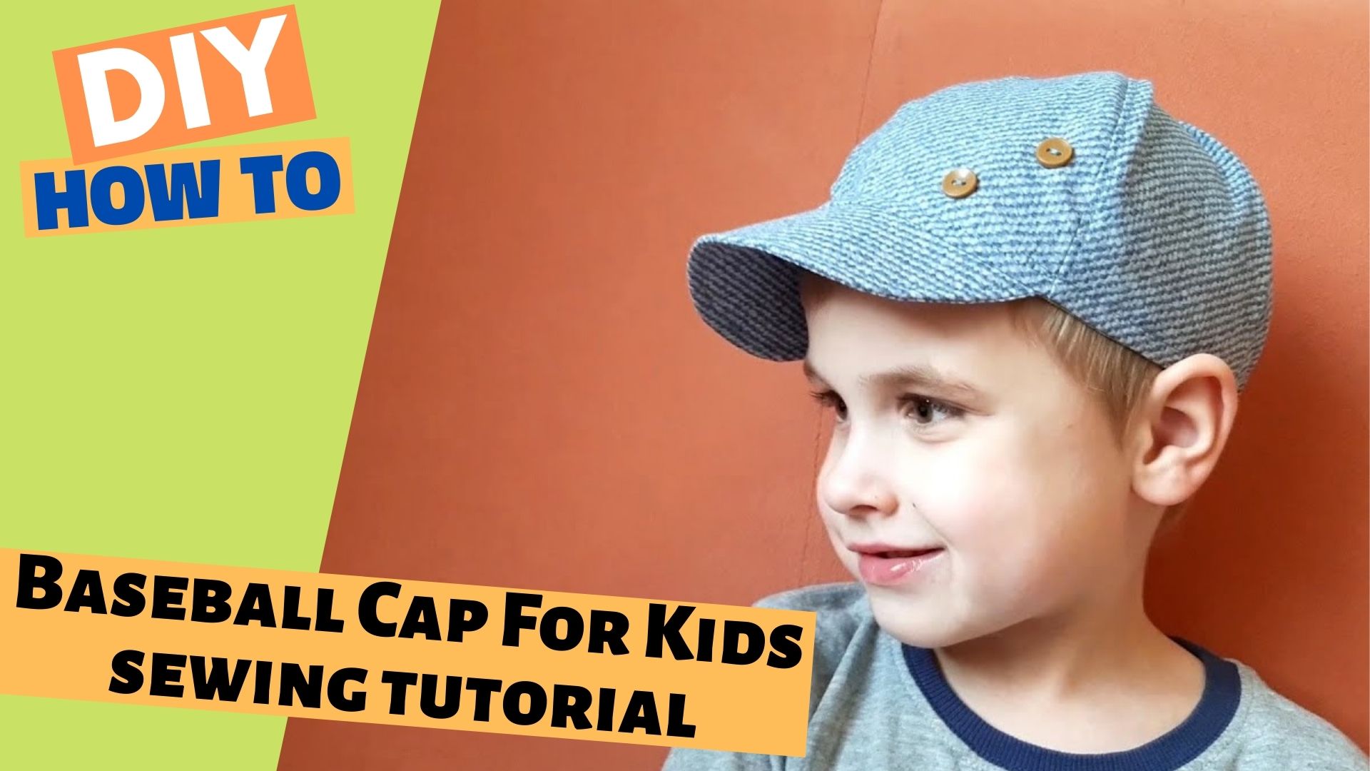 EASY Kids Baseball Cap Sewing Tutorial | FREE PATTERN | Quick DIY Sun Hat for Beginners