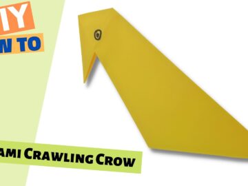 MOVING Origami CRAWLING CROW! | SIMPLE Paper Crow for Kids + FREE PDF Diagram