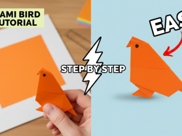 EASY Origami BIRD! | Simple Step-by-Step Paper Bird Fold + FREE PDF Diagram
