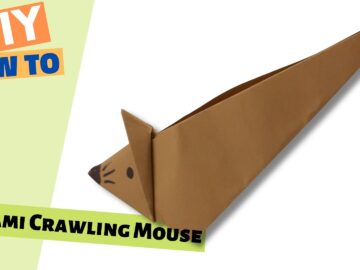MOVING Origami CRAWLING MOUSE! | SIMPLE Paper Mouse for Kids