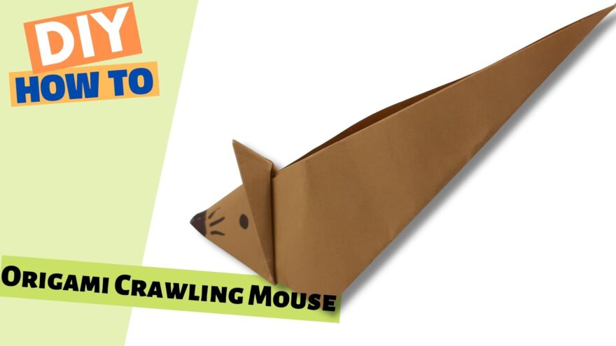 MOVING Origami CRAWLING MOUSE! | SIMPLE Paper Mouse for Kids